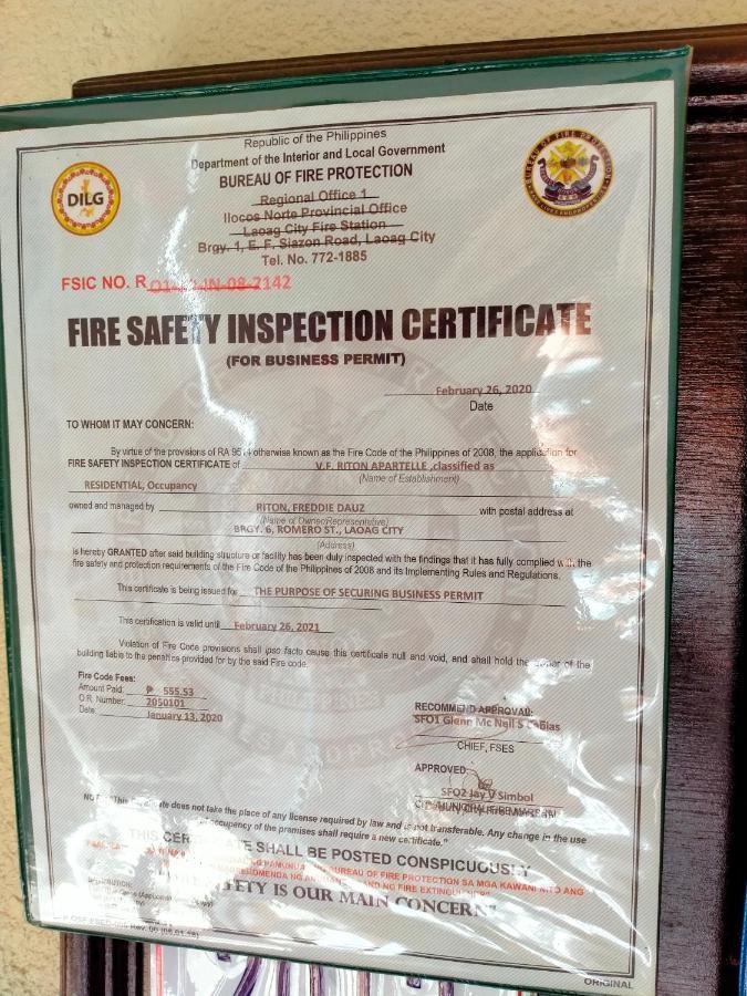 V.F. Riton Apartelle Laoag Zewnętrze zdjęcie