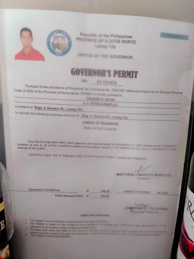 V.F. Riton Apartelle Laoag Zewnętrze zdjęcie